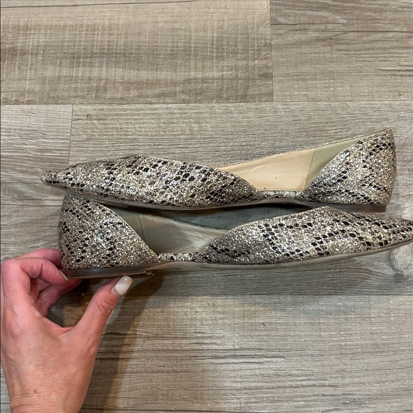 J.Crew Audrey silver, gold and black metallic flats, size 8 1/2 - Picture 4 of 8